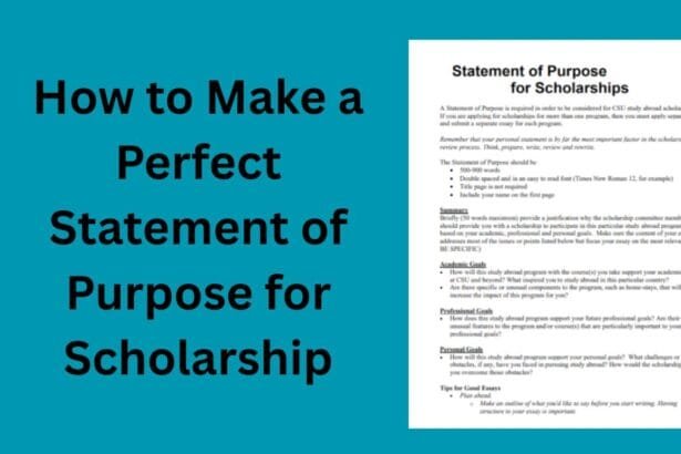 How to Make a Perfect Statement of Purpose for Scholarship